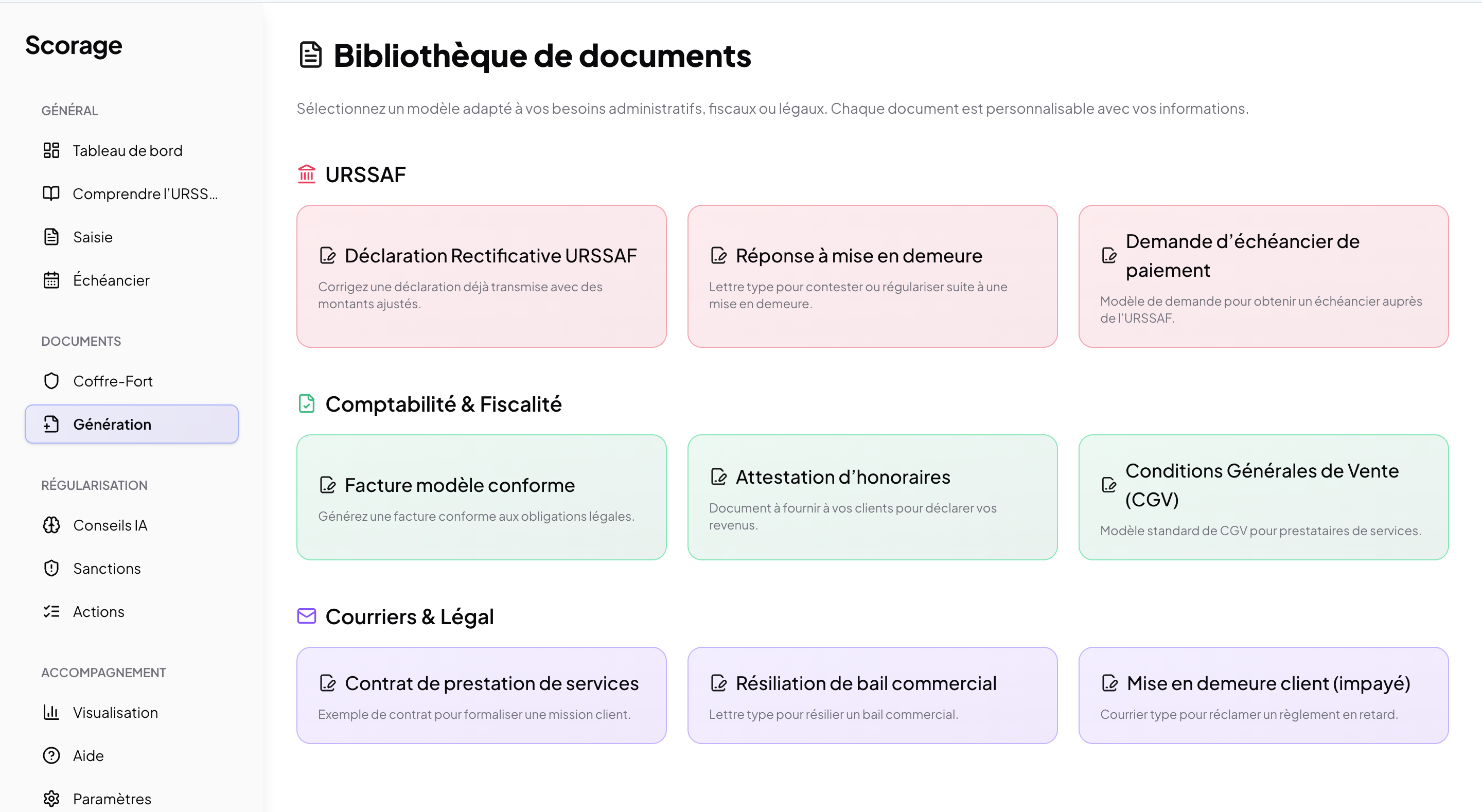 Générez vos documents essentiels